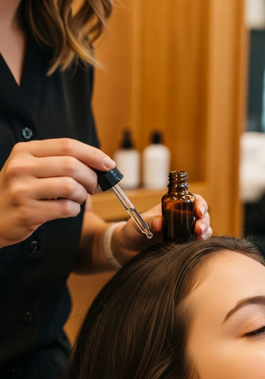 Japanese-style scalp ritual in progress at Pure Hair Spa Mountain View