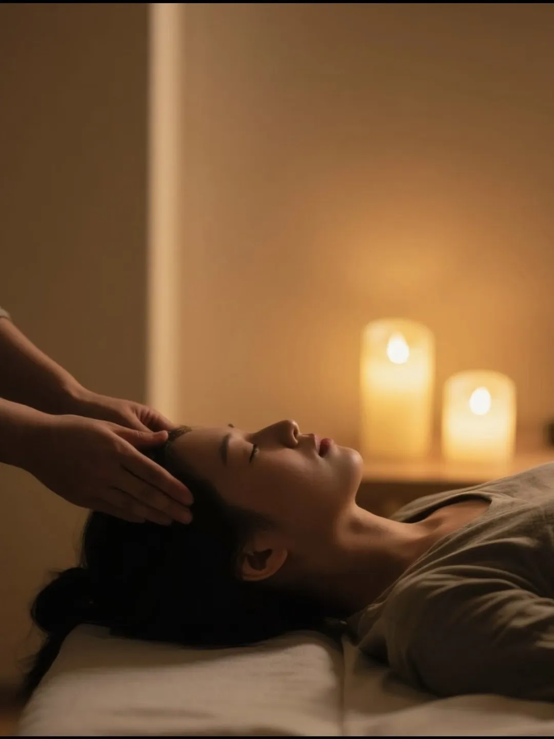 Candle-lit ambient scalp treatment at Pure Hair Spa Mountain View